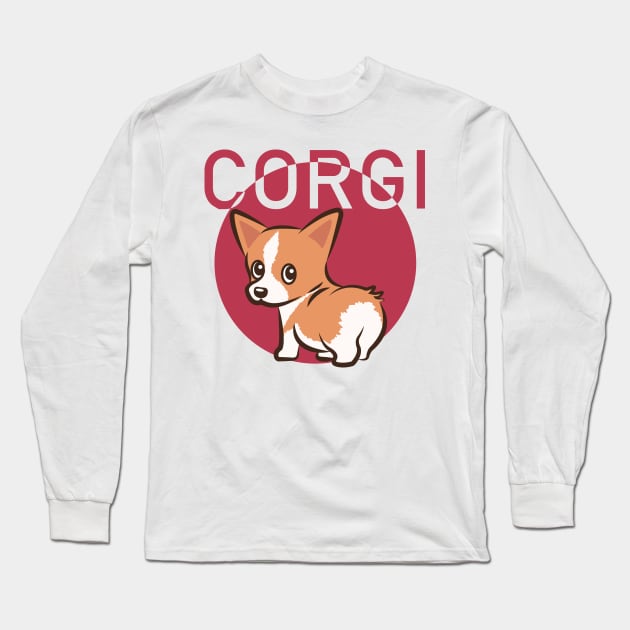 corgi Long Sleeve T-Shirt by teahabe